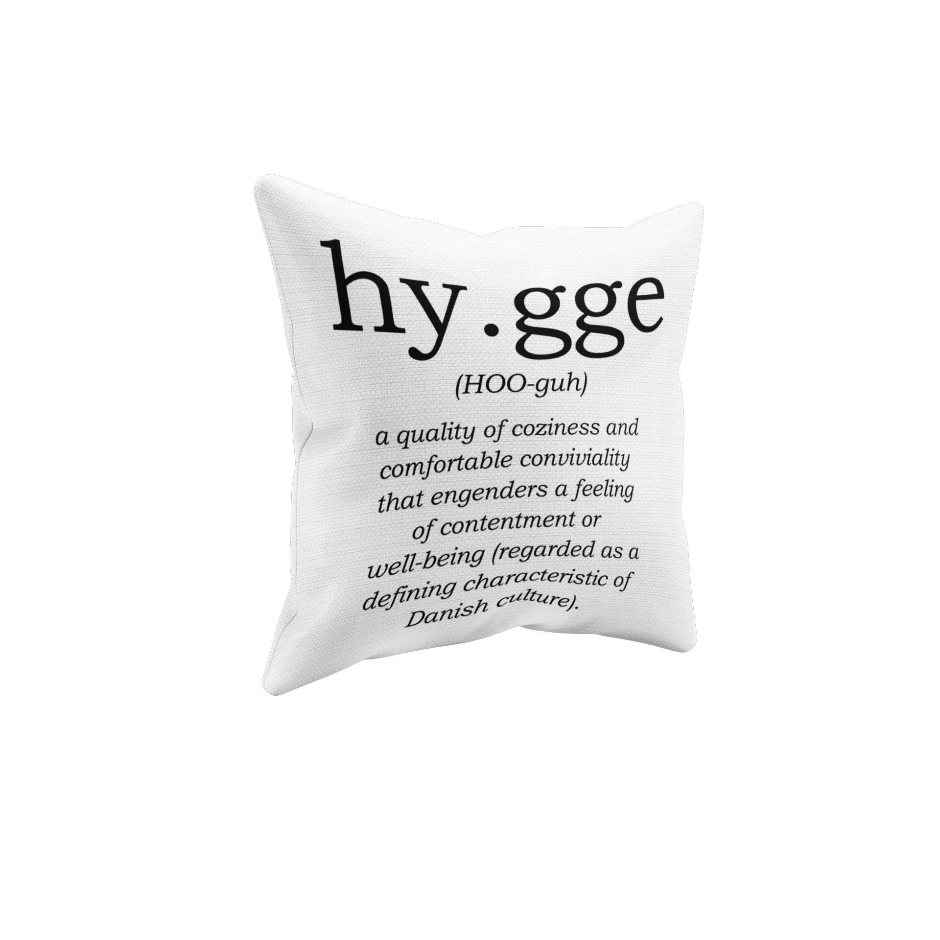 Cosy and Comfy Danish Definition of Hygge Throw Pillow, 18x18, Multicolor