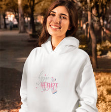 Load image into Gallery viewer, hygge HEART Unisex Heavy Blend™ Hooded Sweatshirt - Simple Hygge Life | Creating a Happy, Cozy Life!
