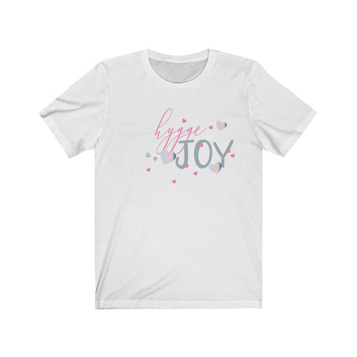 Hygge Joy Unisex Jersey Short Sleeve Tee - Simple Hygge Life | Creating a Happy, Cozy Life!